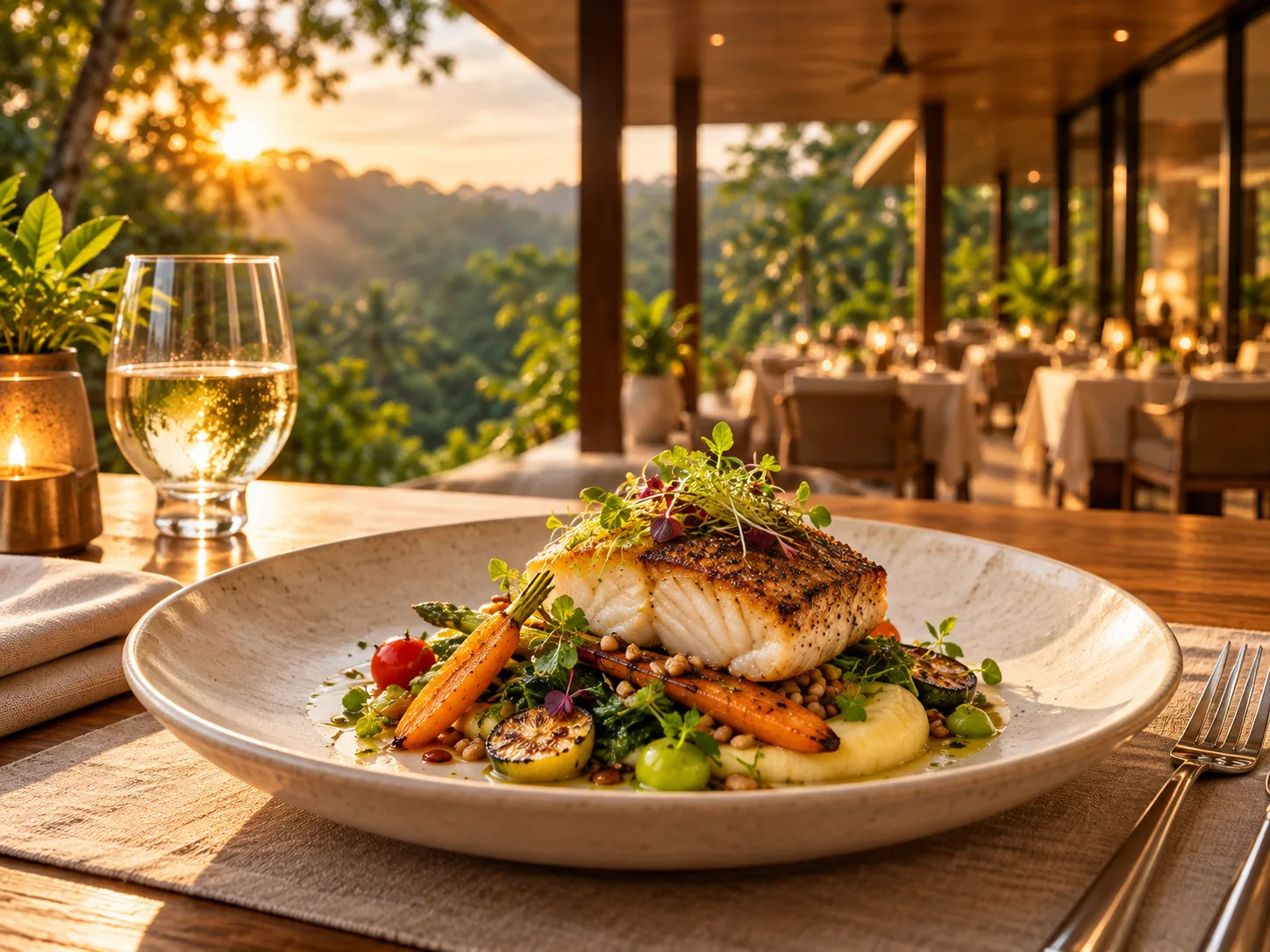 Seasonal dish served at the resort restaurant